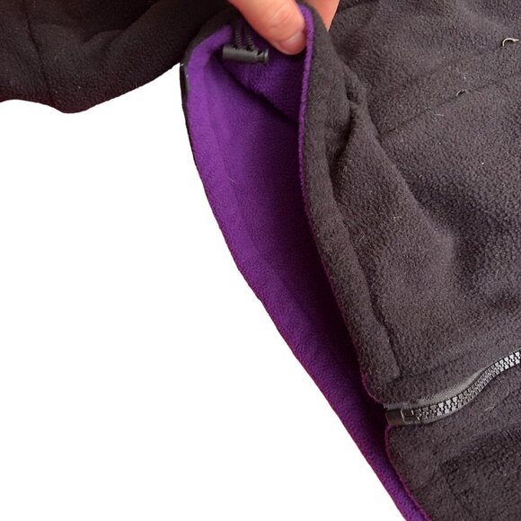 VINTAGE Reversible The North Face Fleece Jacket Black/Purple Medium - Picture 10 of 16